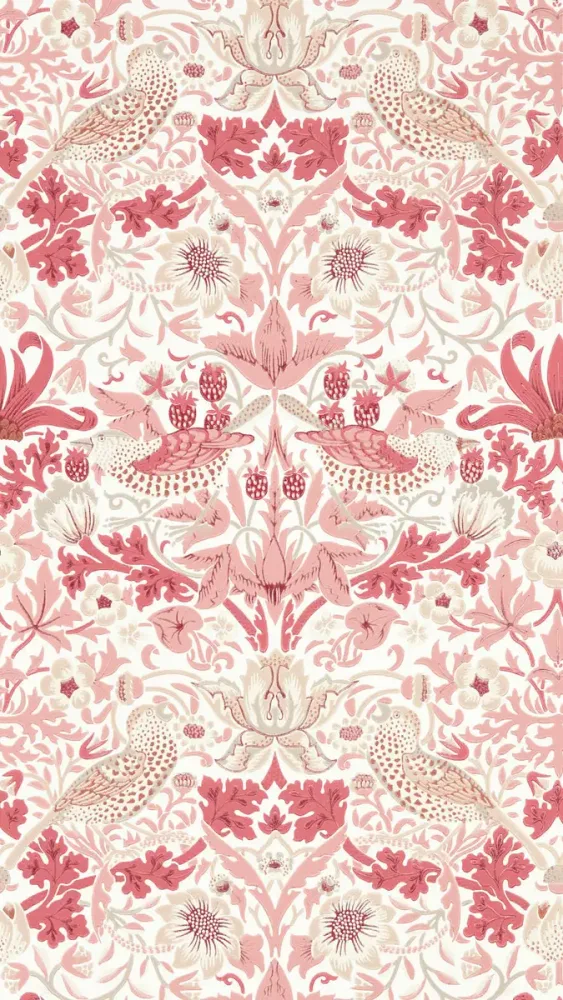 Morris & Co - Simply Strawberry Thief M Simply Morris Wallpapers