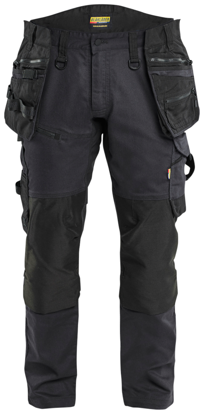 HANTVERKSBYXA BLÅKLÄDER MED STRETCH, SVART/SVART C50