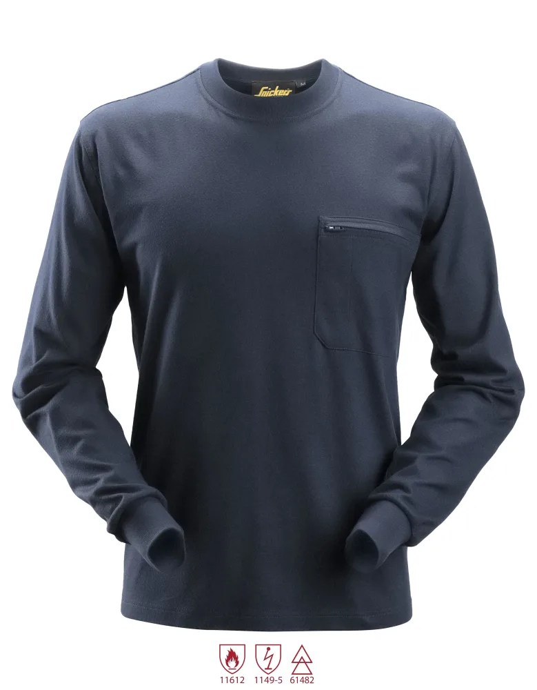 Snickers Workwear 2460 ProtecWork T-shirt marinblå, långärmad M