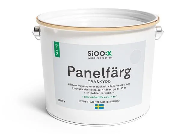 SiOO:X 1610710-SE Panelfärg träskydd, steg 1 Black Stone