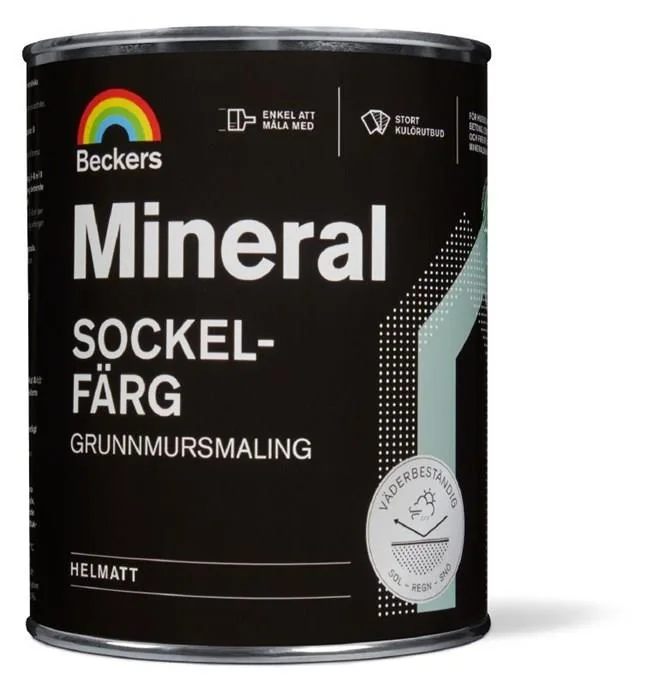Beckers Mineral Sockelfärg helmatt Vit