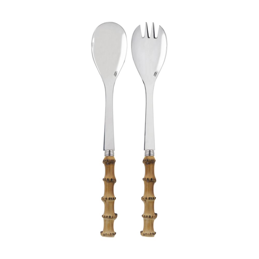 Panda salladsbestick 2 delar, Bamboo light