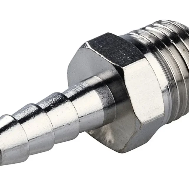 PELA 89704 Nippel utvändig gänga Gänga 1/4", slang 1/4"
