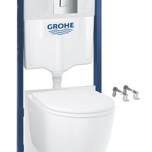 Grohe Solido Compact 103845SH00 WC-fixtur 113 cm, krom, utan spolkant