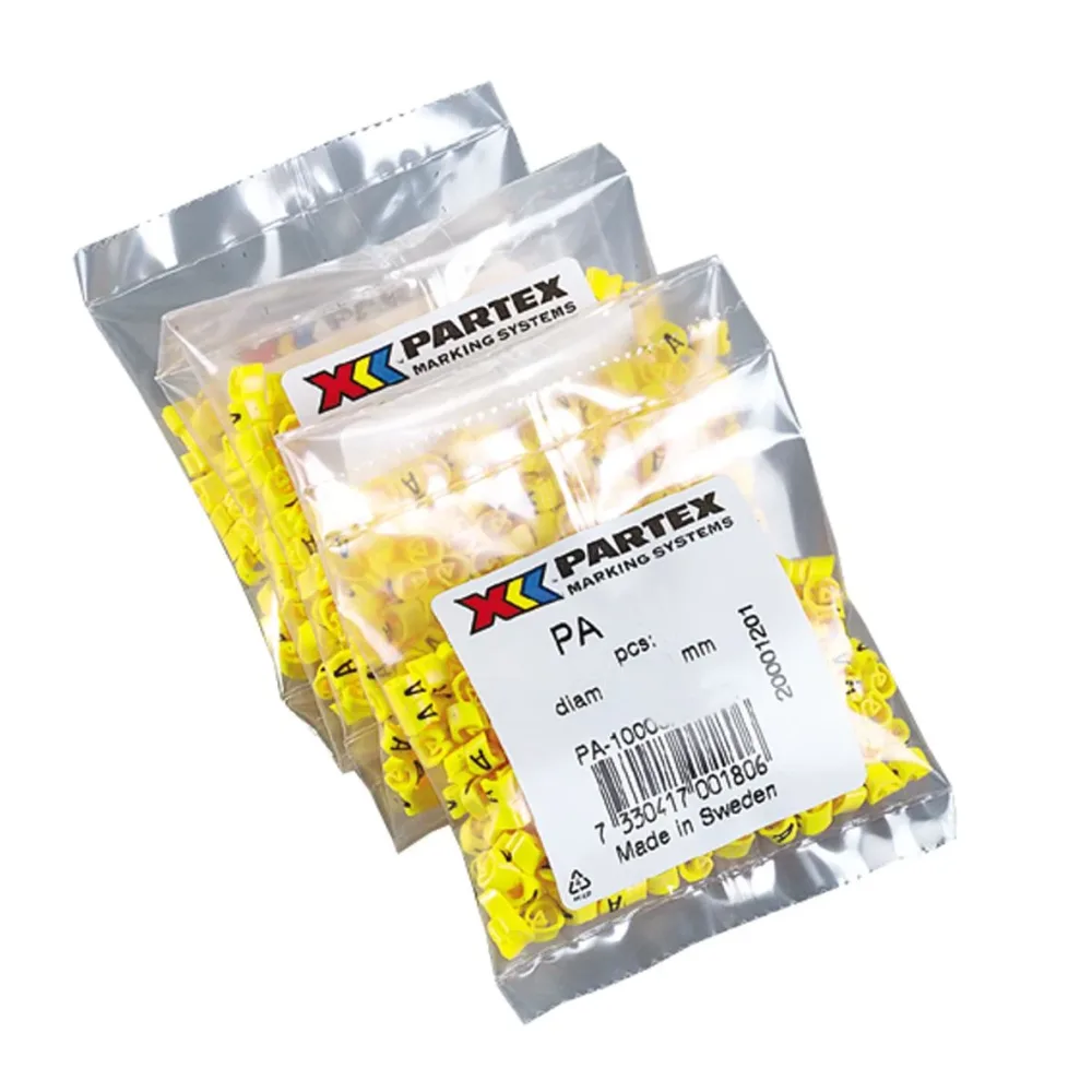Partex PA1401/6 Kabelmärkning siffror, Ø2,5-5 mm, 200-pack 6 - Bild 2