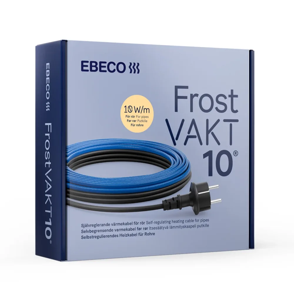 Ebeco Frostvakt 10 Värmekabel 10-20 W/m, självreglerande, stickkontakt 100 m, 1000 W