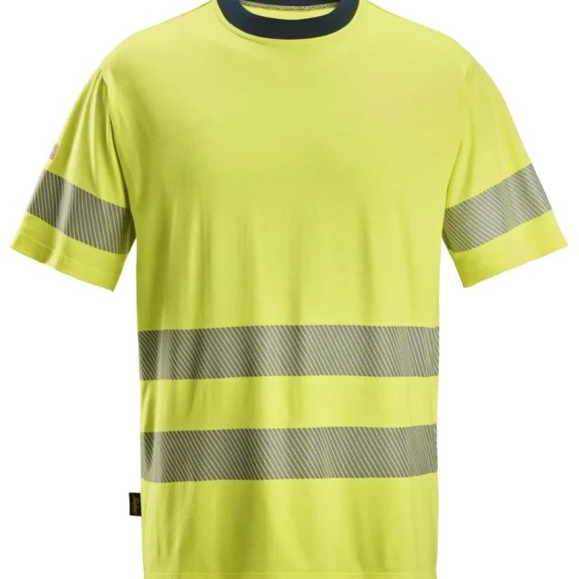 Snickers Workwear 2562-6695 T-shirt varsel, gul/marinblå XL