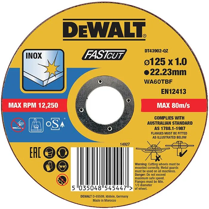 Dewalt DT43906 Kapskiva thin cutting 125 x 1,6 mm - Bild 2