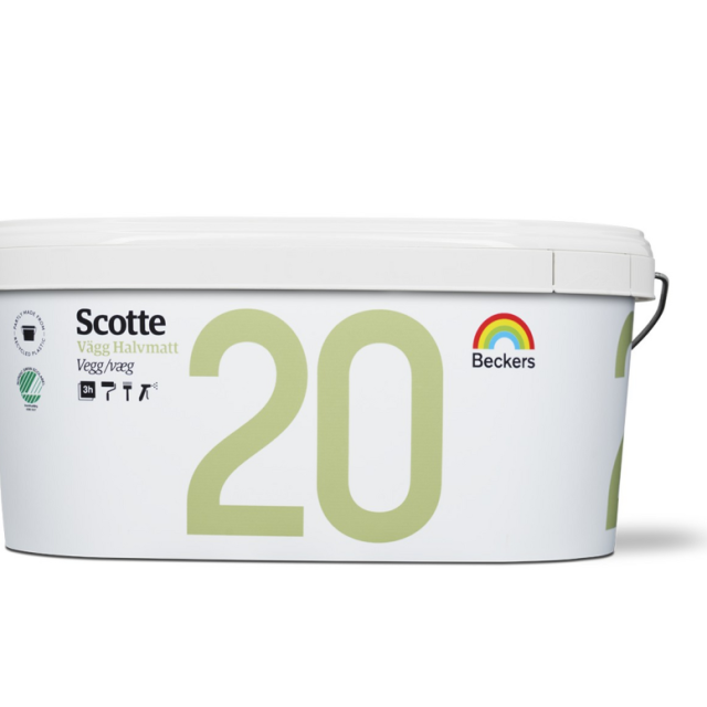 VÄGGFÄRG BECKERS SCOTTE 20 VIT 4L NY2023