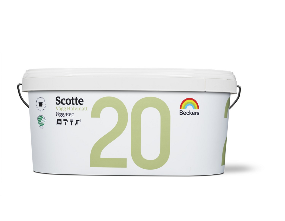 VÄGGFÄRG BECKERS SCOTTE 20 VIT 4L NY2023