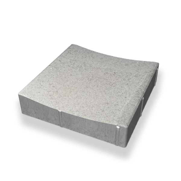 RÄNNDALSPLATTA RAK 350X350X80/ 65MM GRÅ