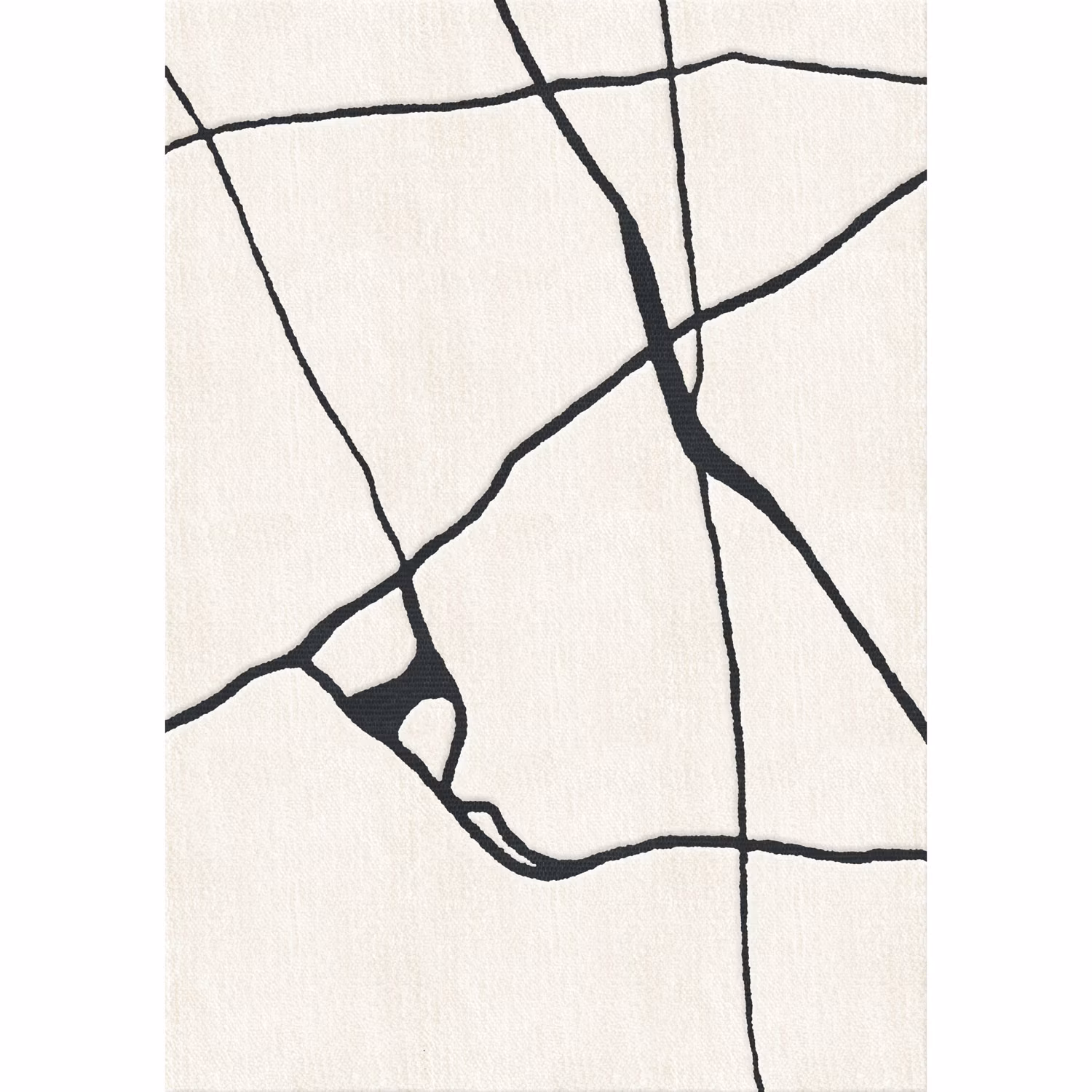 Gute Ullmatta Svart/Vit, 180x270 cm