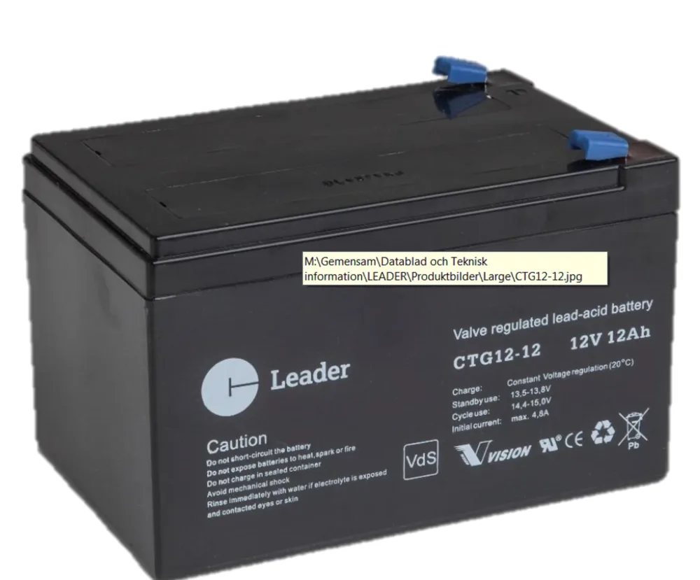 Leader CTG25-12 Blybatteri Leader 12V 175x166x125 mm, 25Ah - Bild 2