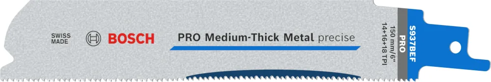 Bosch PRO Medium Thick Metal S937BEF Tigersågblad S-skaft, tandutförande 2-6 mm