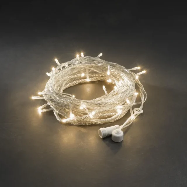 Konstsmide 4850-503 Ljusslinga transparent kabel, 50 LED Färgade