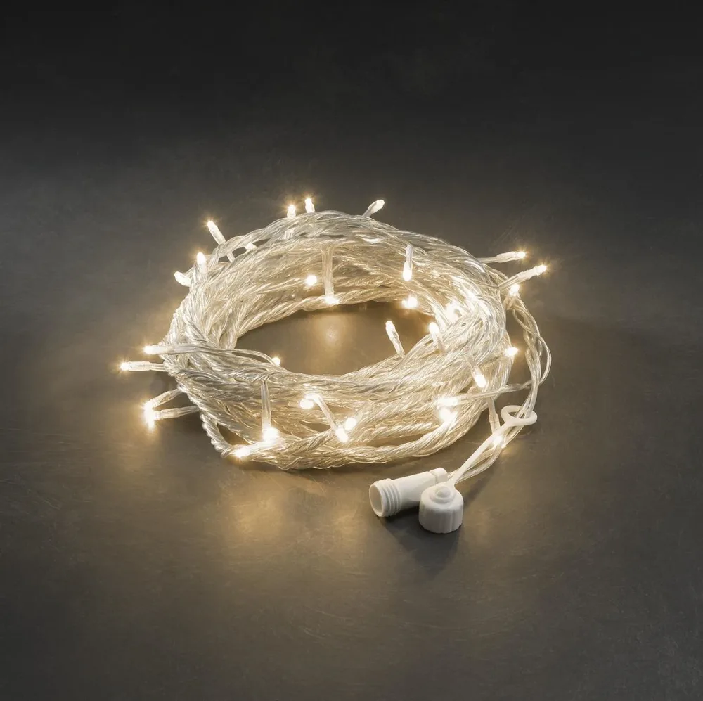Konstsmide 4850-503 Ljusslinga transparent kabel, 50 LED Färgade