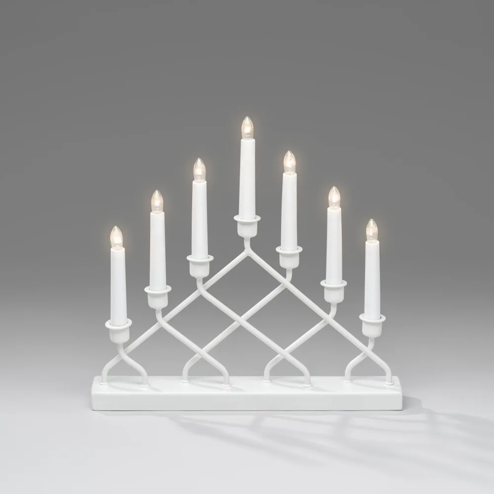 Konstsmide 3529-710TR Adventsljusstake 7 ljus Svart