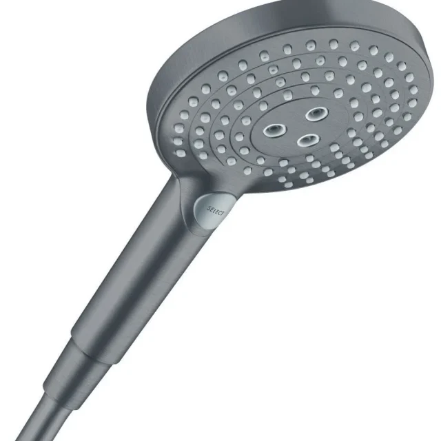 Hansgrohe Raindance Select S120 26530340 Handdusch 3 stråltyper, Ø125 mm, borstad svart krom