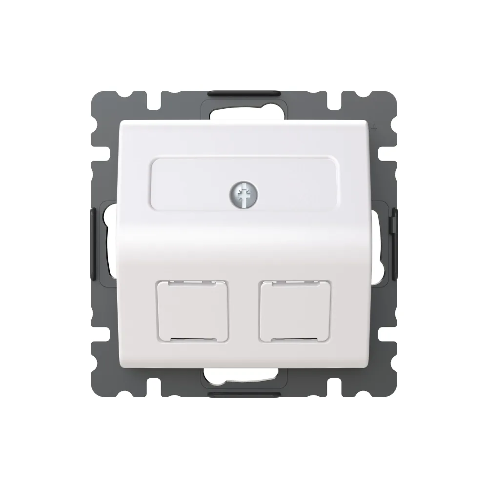 ABB Saga FOT5040-916 Centrumplatta vinklat RJ45, 85 mm