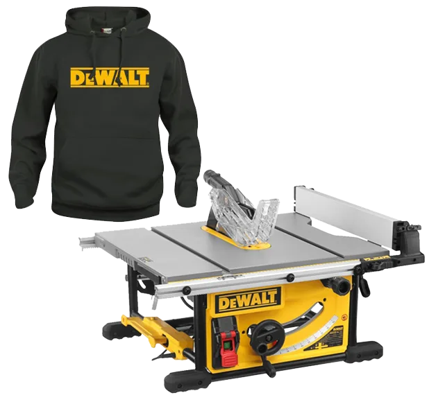 Dewalt DWE7492 Bordscirkelsåg tröja i storlek XL ingår