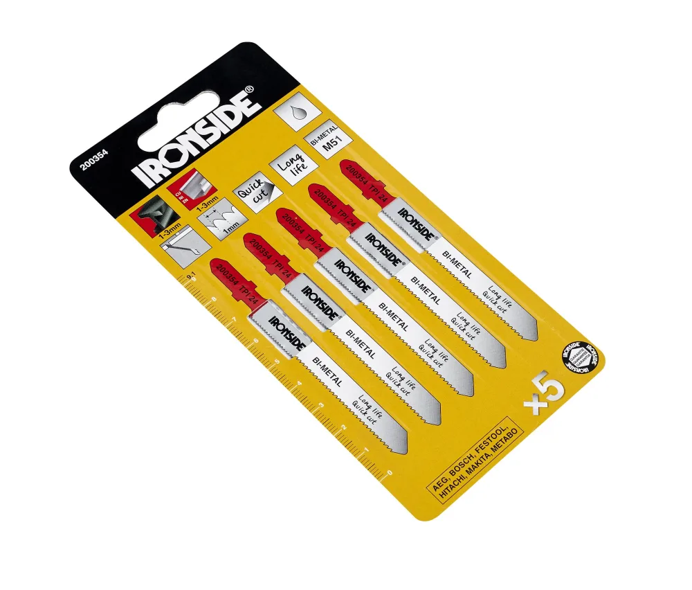 Ironside T118A Sticksågsblad 65 mm, 5-pack