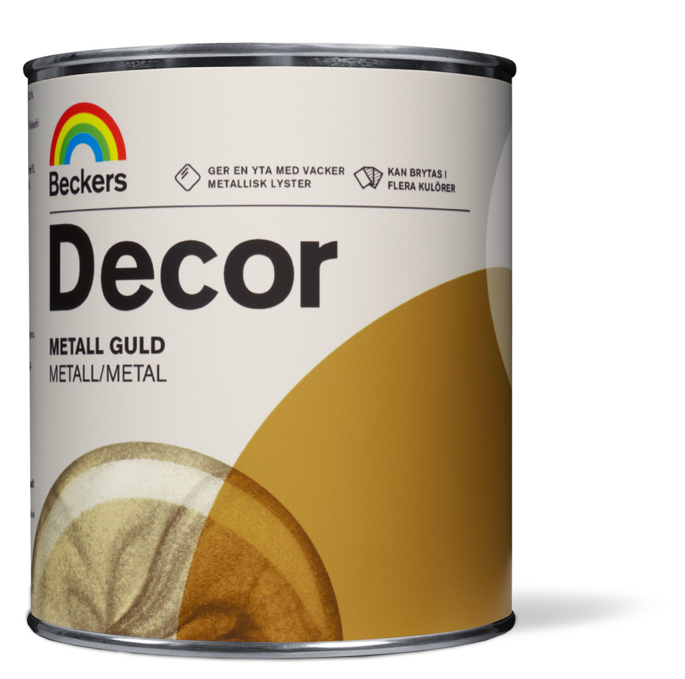DEKORFÄRG METALL GULD 0,75L DECOR