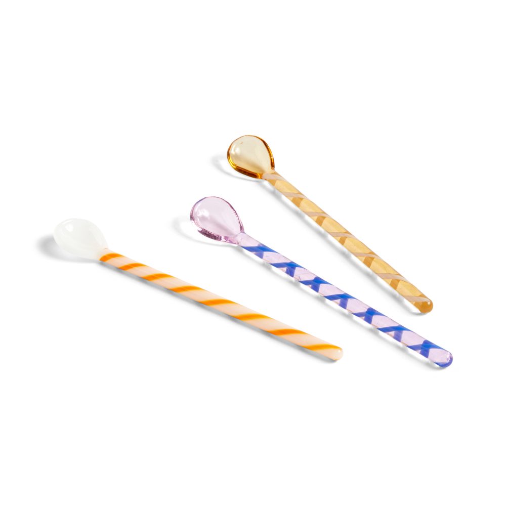 Spice glassked 3-pack, Amber-light pink-white