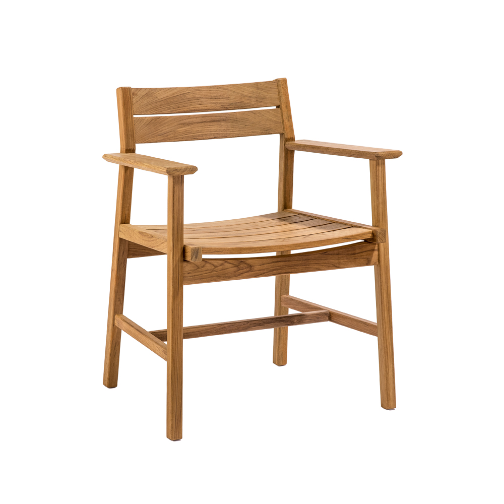 Djurö karmstol, Teak