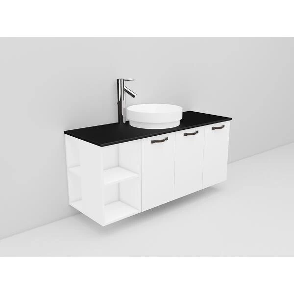 Badrumsmöbel Flexline Modell 143 120cm, Vit, Slät | Stuvbutiken