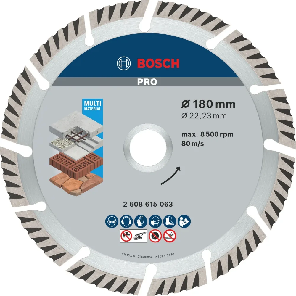 Bosch 2608615063 Diamantskiva 180x22,23 mm, 23 mm