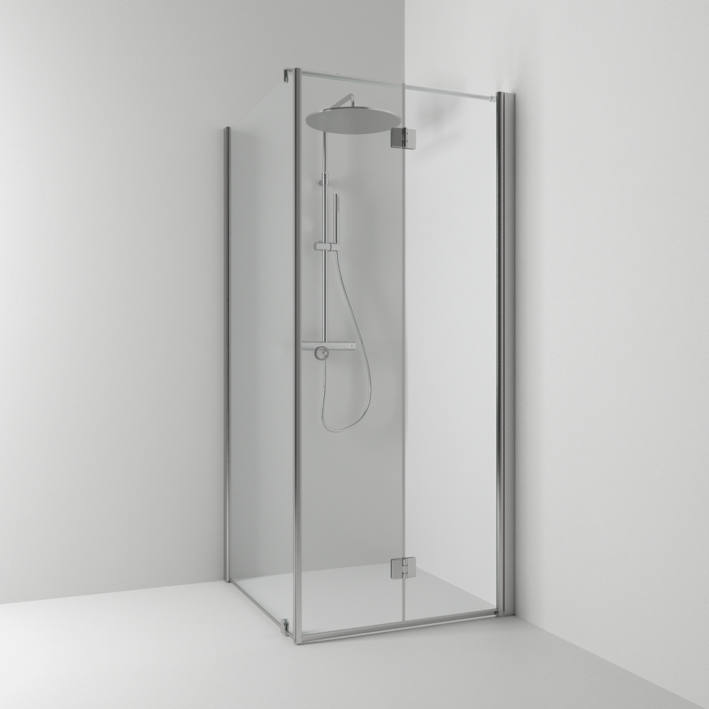 HÖRNDUSCH SVEDBERGS VIK/FAST SK MA/KL 90X80, MATT KLAR INTHT 90X198X80CM