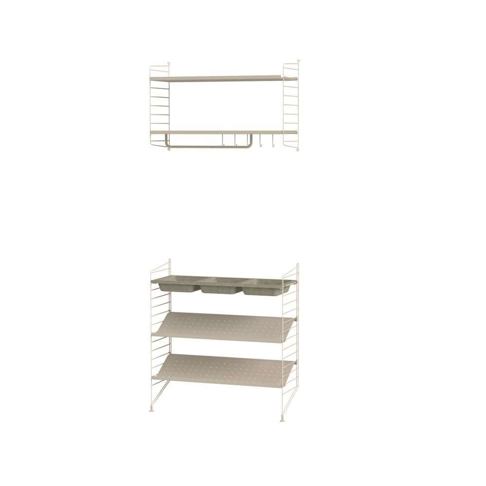 Stringhylla hall beige - Kombination B