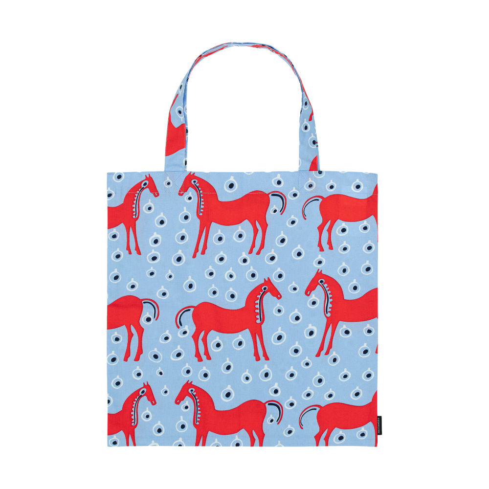 Musta Tamma väska 44x43 cm, Light blue-red-black