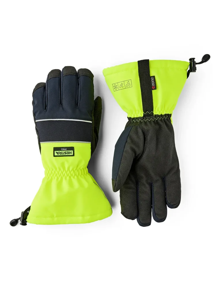 Hestra Pro Alba Czone Vinterhandske high-vis gul/svart 10