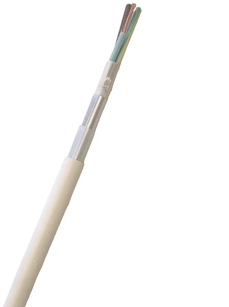 Nexans FQLQ Installationskabel 3G2.5 mm², 450/750V, vit 1 m, kapad