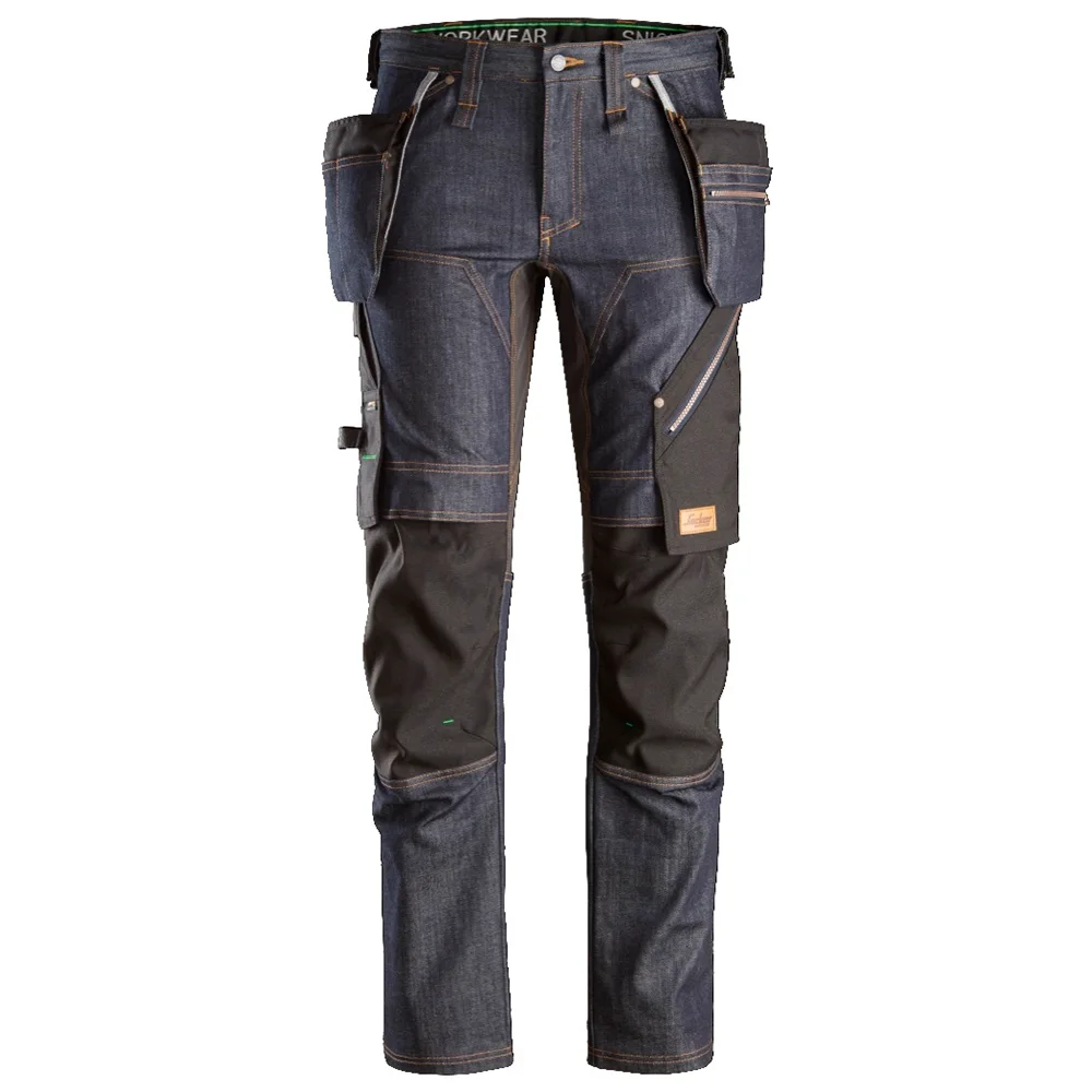 Snickers Workwear 6955 FlexiWork Arbetsbyxa denim/svart 50