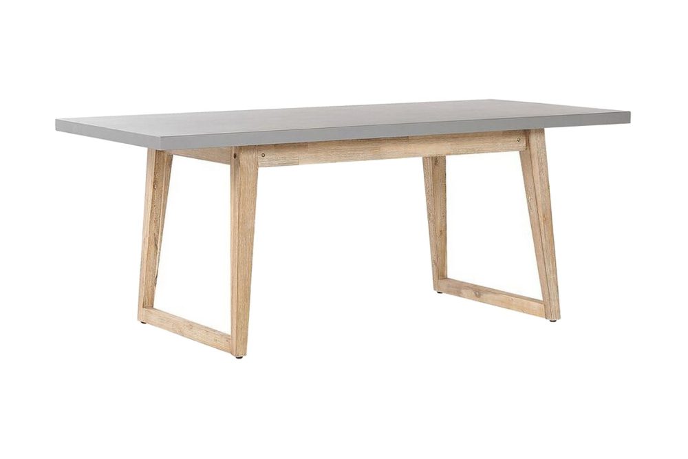 Trädgårdsbord grå 180 x 90 cm ORIA
