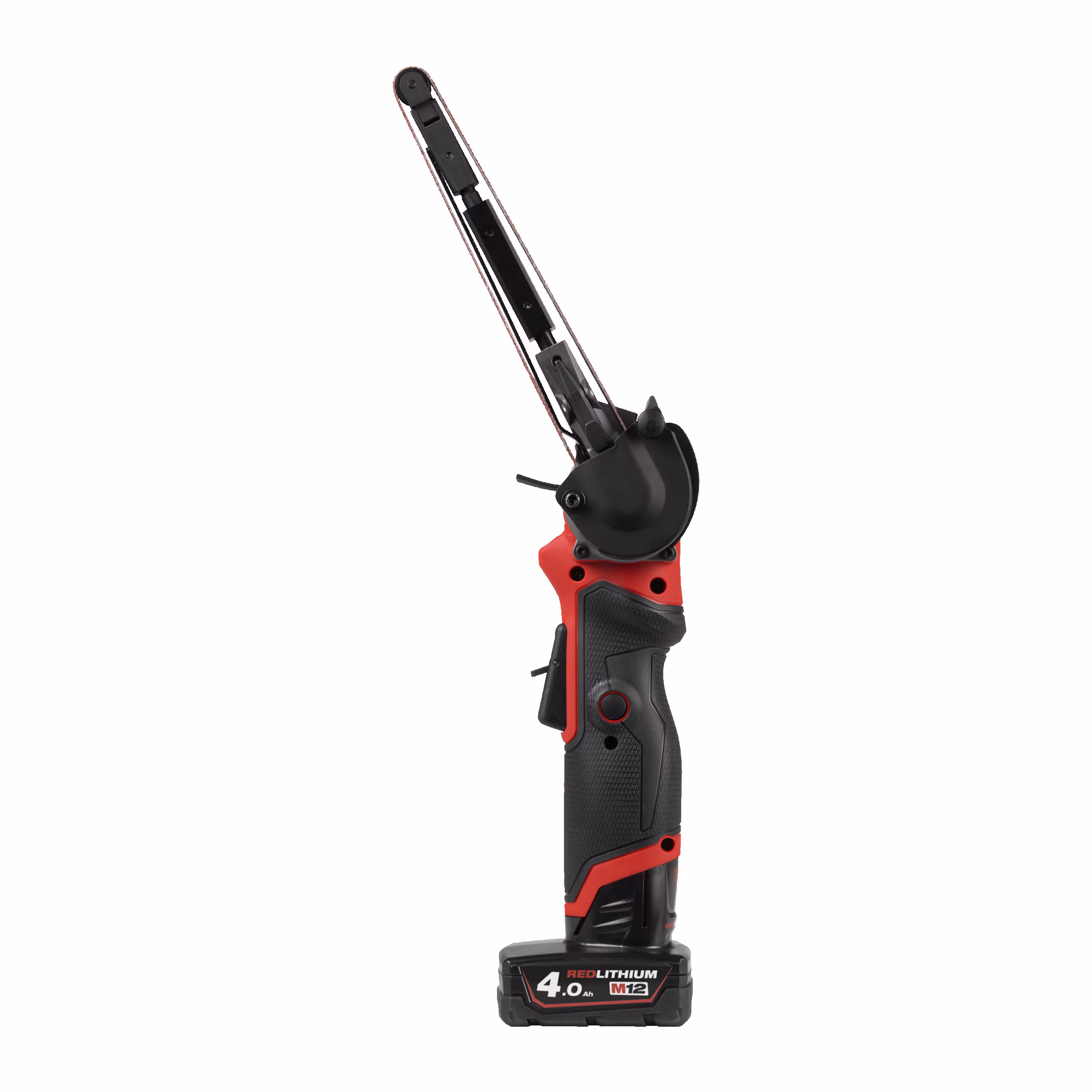 Kjøp Milwaukee Båndsliper, M12 FBFL13-402B, inkl. 2x4 Ah batteri og lader.