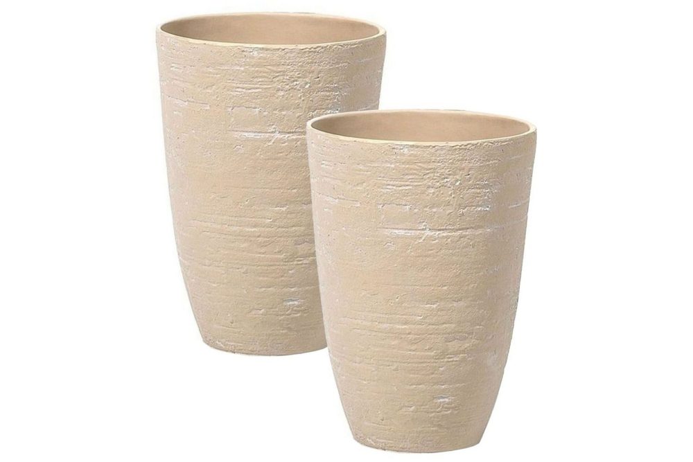 Trädgårdskruka Camia set om 2 Beige, 35x35x50 cm