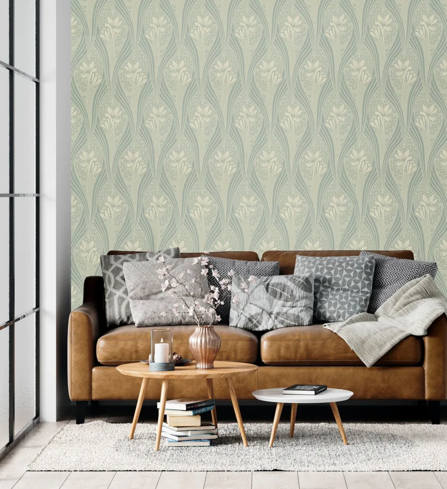 Decor Maison Modern Classics II 351-54 Tapet Lilja Blå