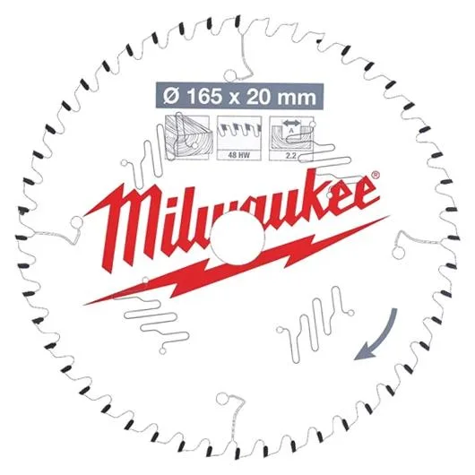 Milwaukee CSB P W Sågklinga 165x2,2x20 mm, 48T