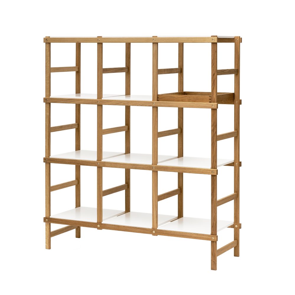 Frame hylla hög, Ek-vit