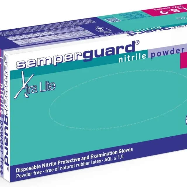 Semperguard Xtra Lite L8-9 Engångshandske nitril, puderfri XL, 180 st