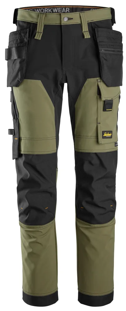 Snickers Workwear 6275-3104 Arbetsbyxa khakigrön/svart 108