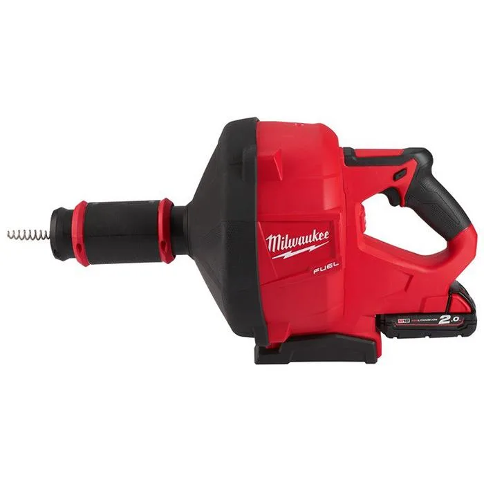 Milwaukee M18 FDCPF10-201C Avloppsrensare med batteri och laddare