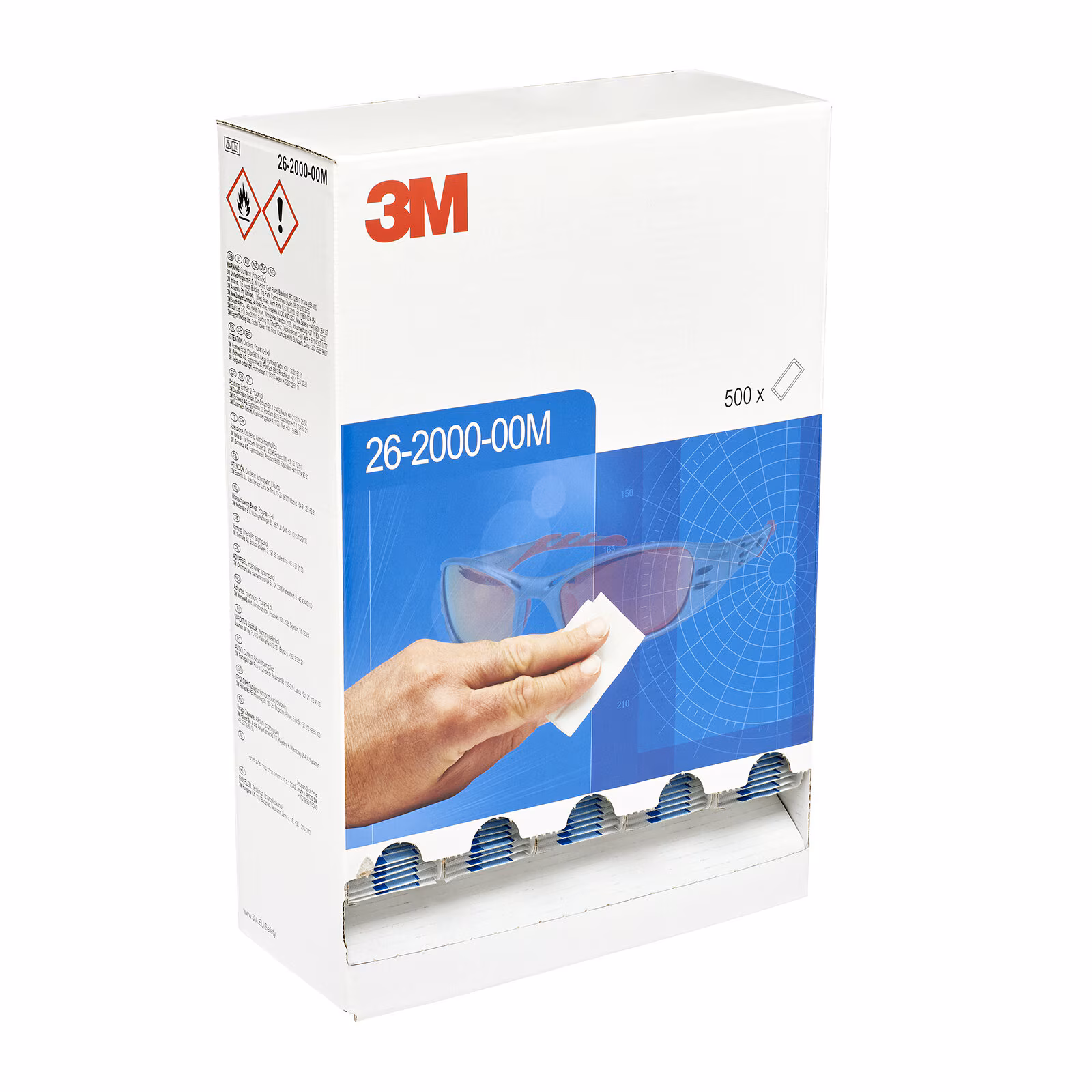 Kjøp 3M Rengöringsservetter för skyddsglasögon, i dispenser, 26-2000-00, 500 st / behållare