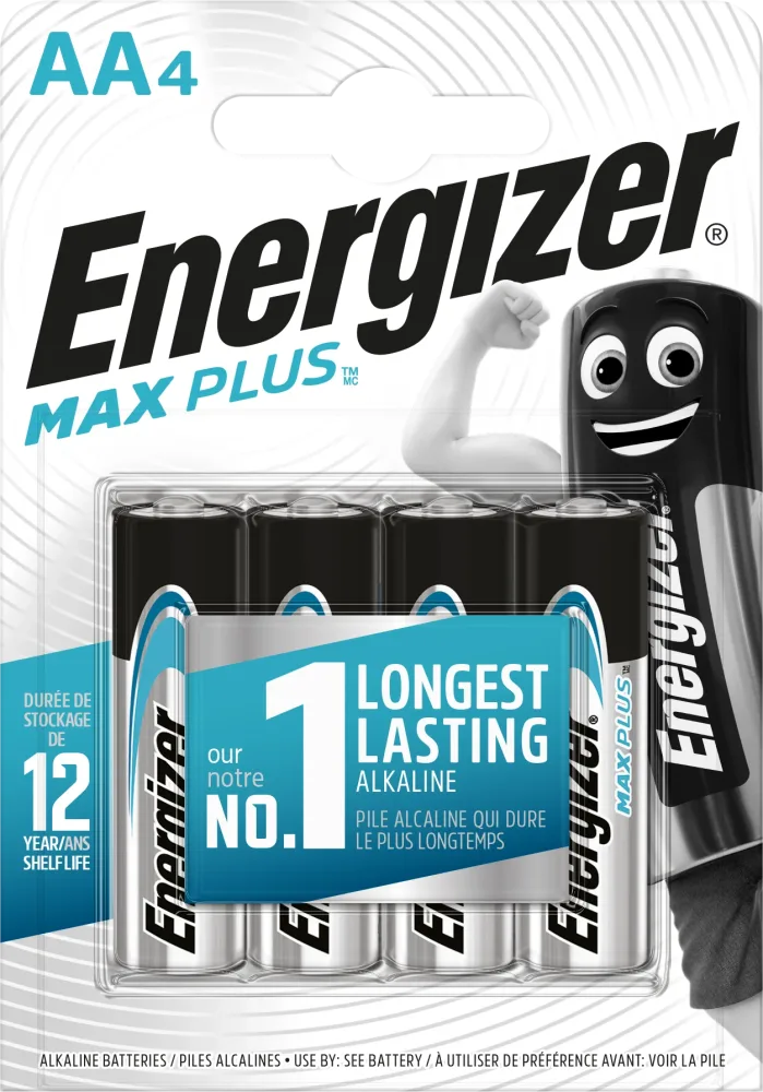 Energizer Max Plus Batteri alkaliskt, AA, 1,5 V, 4-pack