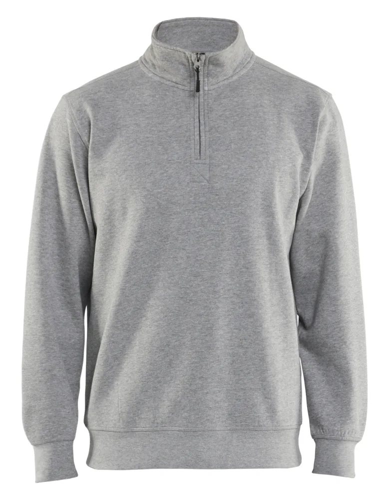 Blåkläder 3365115790004XL Tröja gråmelerad, halvzip 4XL - Bild 2