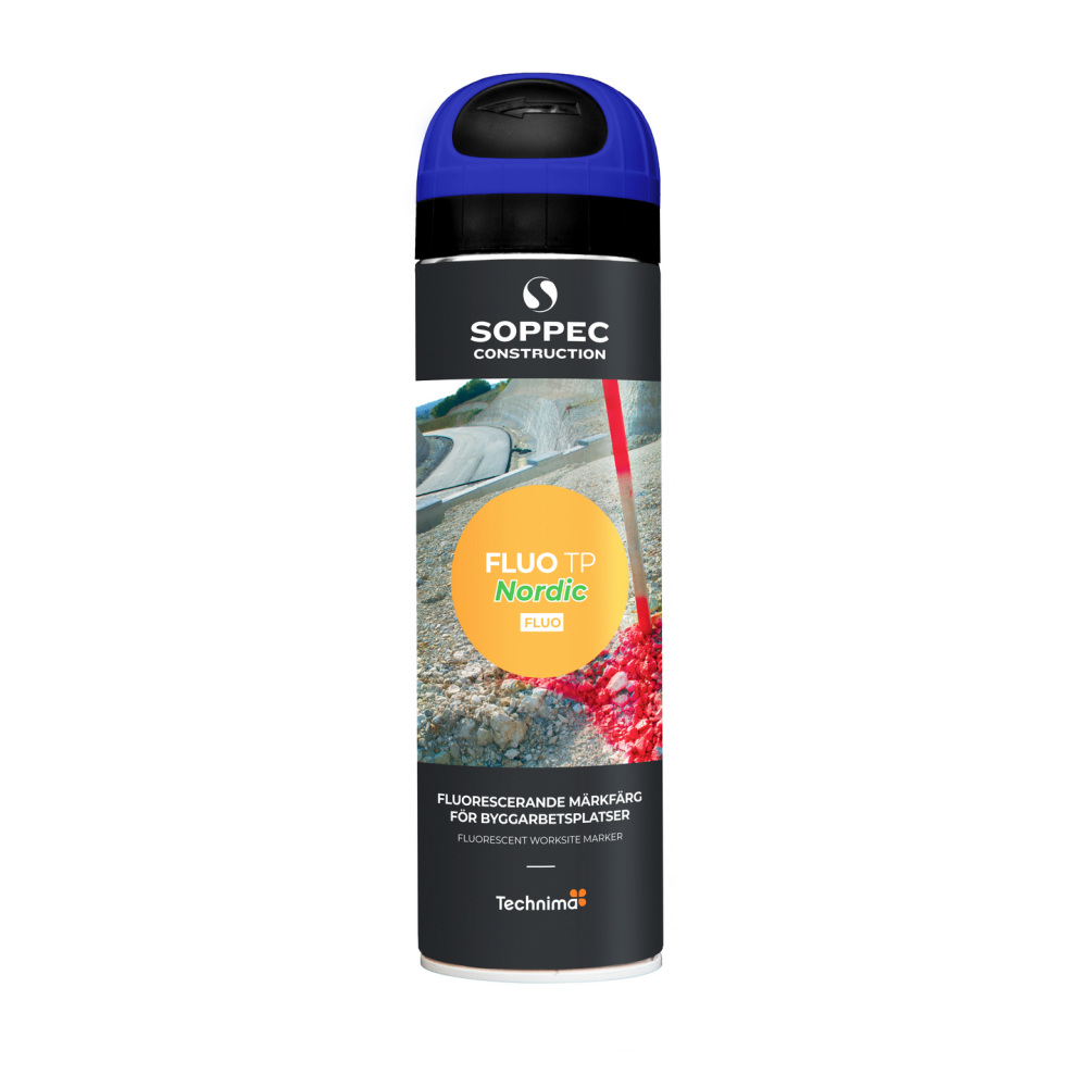 MARKERINGSFÄRG SOPPEC FLUO TP NORDIC BLÅ, 500ML