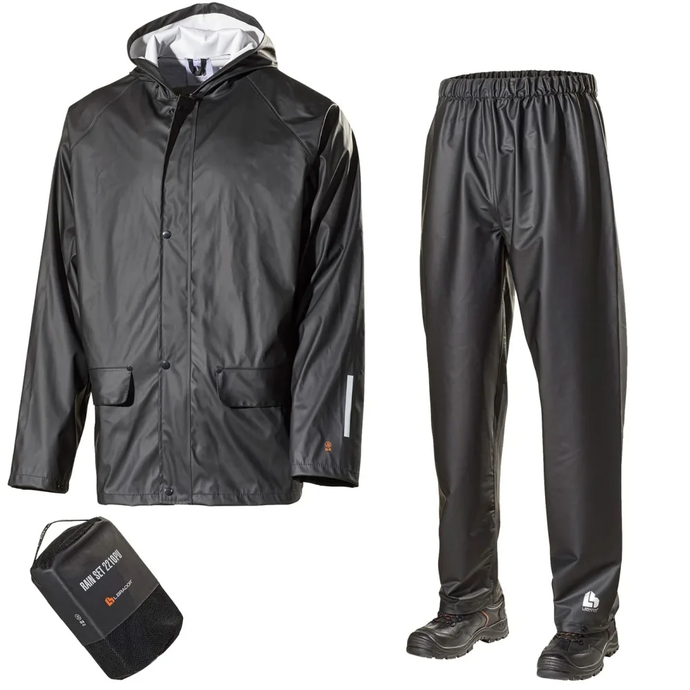 L.Brador 2210PU Regnställ svart S